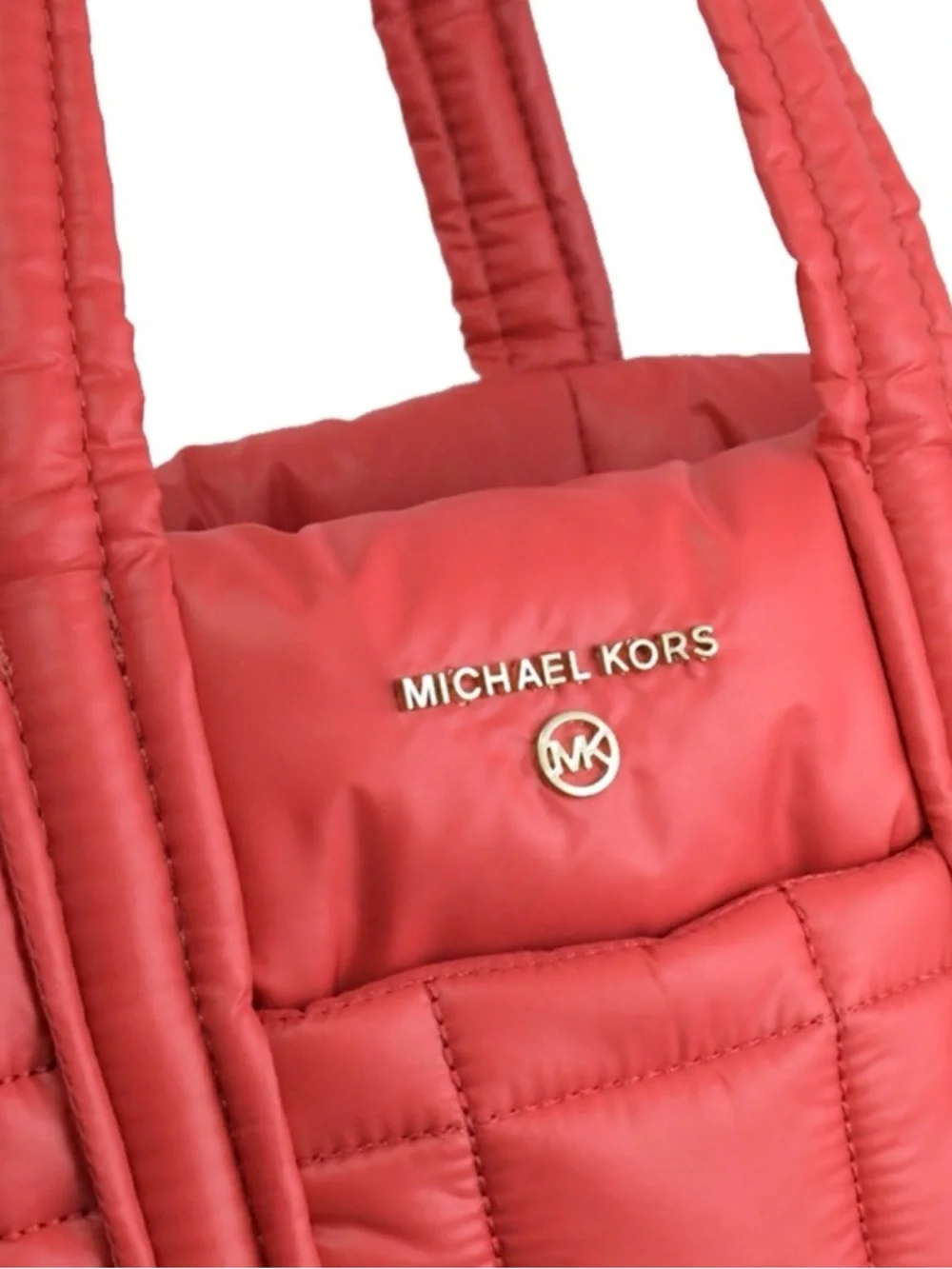 Michael Kors Quilted Small Red Tote Bag